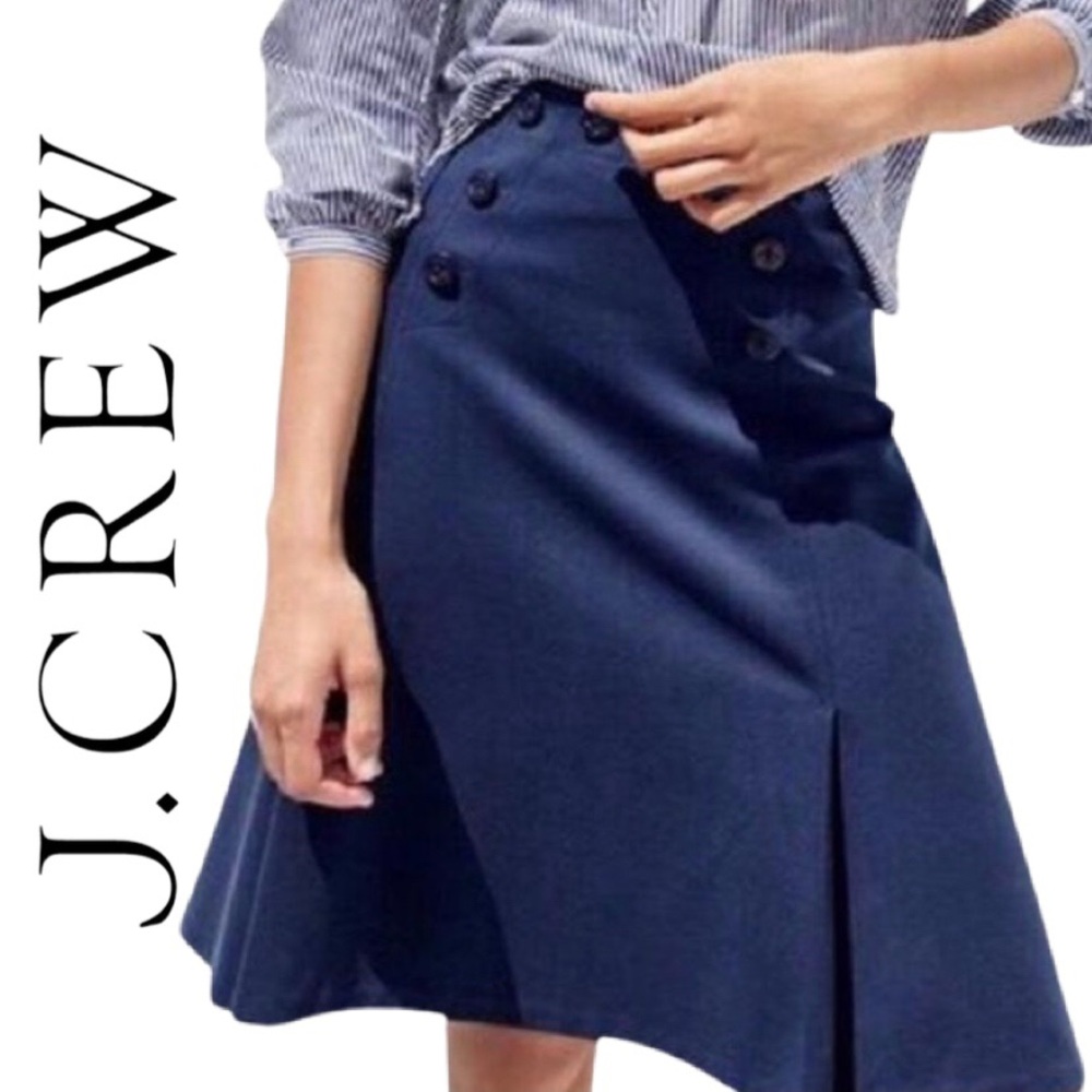 NWT J. CREW Nautical ⚓️ Navy Skirt-Anchor Ahoy‼️